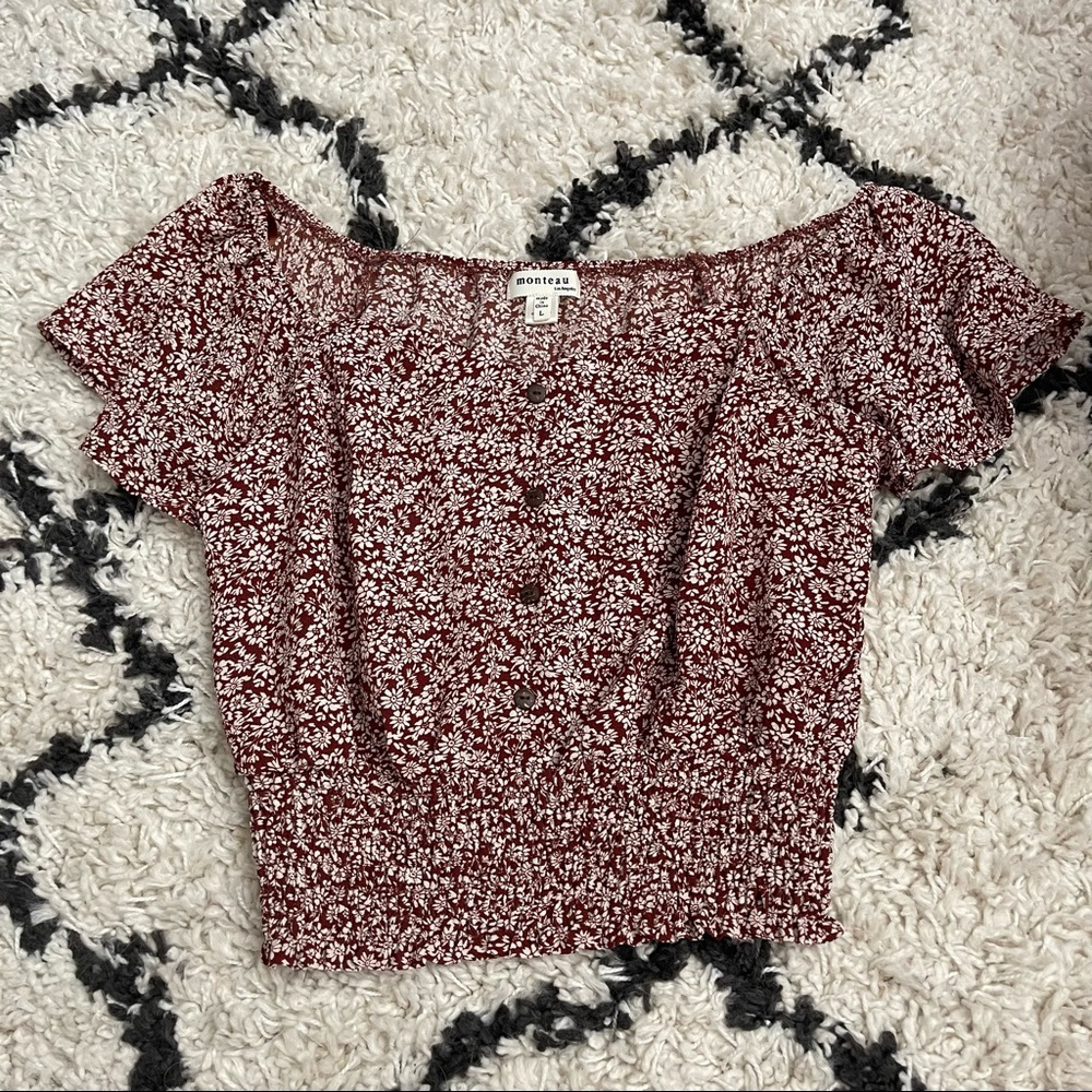 Ditsy floral blouse